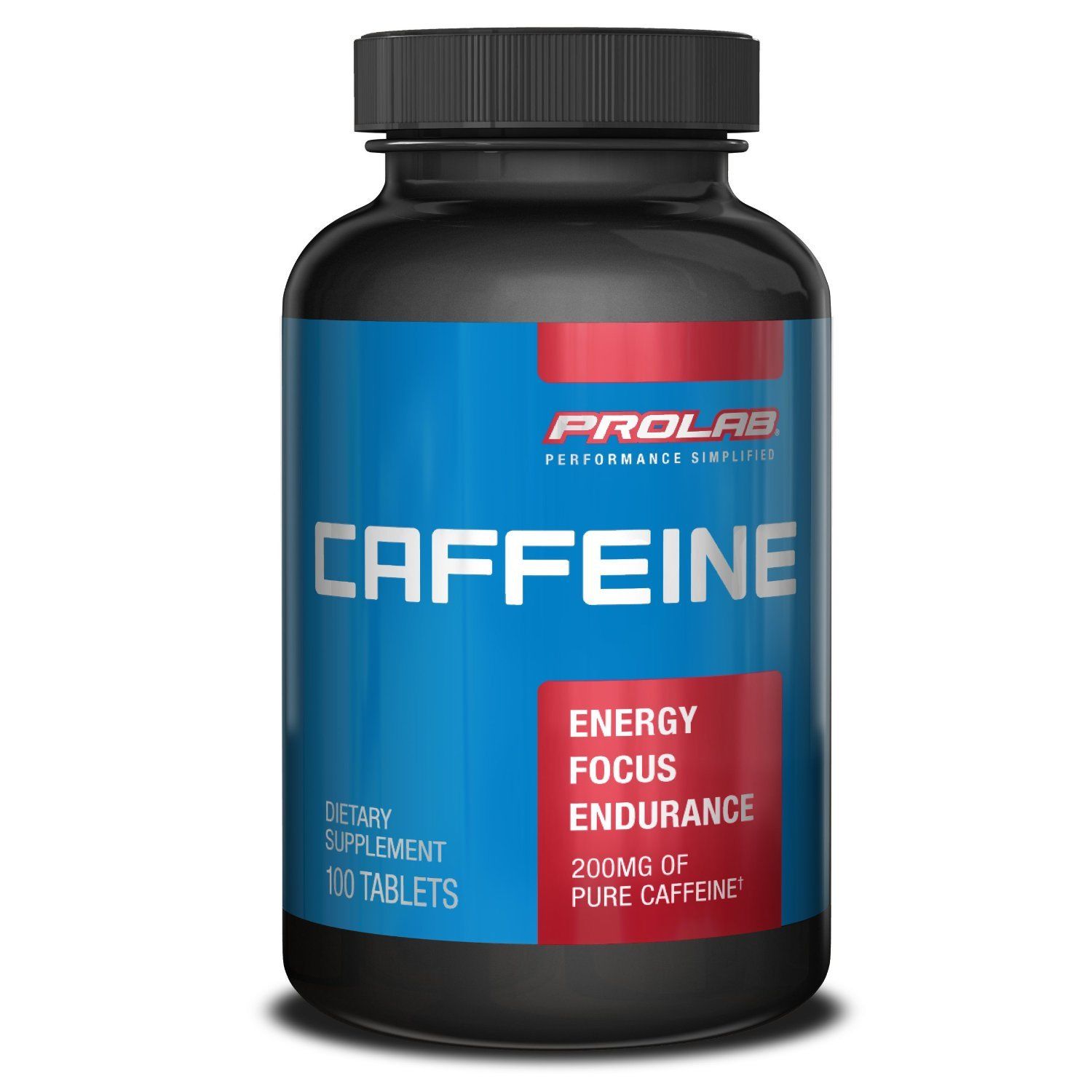 ProLab CAFFEINE Energy Pill 200 mg 100 Tablets FOCUS ENDURANCE-Free ...